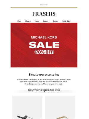 House of Fraser (United Kingdom) - Up to 70% off Michael Kors | SALE
