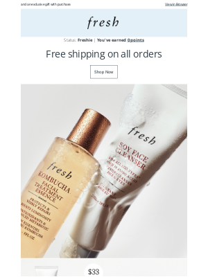 Fresh - Don't miss out on free shipping