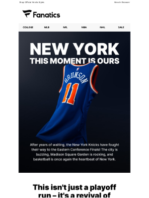 NFLshop - The Garden Is Rocking: Gear Up for Knicks History