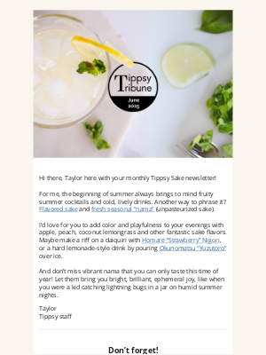 Tippsy Tribune June 2025 🗞️