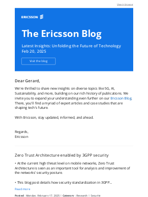 Ericsson - Your latest update from the Ericsson Blog