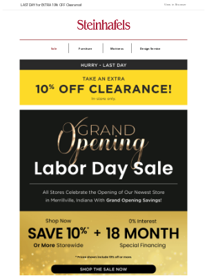 Steinhafels - Sofas Starting at $599 ⭐ Labor Day Deals On Now!