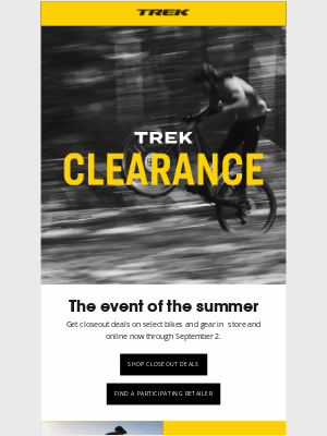 Trek Bicycle - The Summer Clearance event starts NOW!