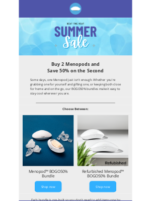 Menopod - Double up on cooling comfort