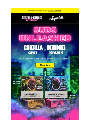 Dr. Squatch - NEW: Godzilla Grit & Kong Krush