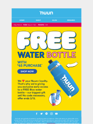 nuun hydration - Get a FREE Bivo Water Bottle on Us! 🤩