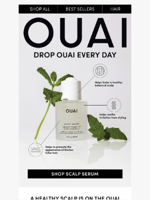 Irritated scalp? Right this OUAI