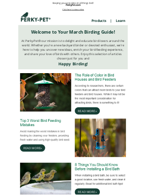 Perky Pet Feeders - 🐦Your March Birding Guide has arrived! 🐦
