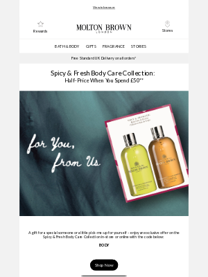 Molton Brown (United Kingdom) - Get Our Spicy & Fresh Gift Set Half-Price