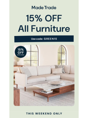 Made Trade - Sustainable Furniture Flash Sale! ⚡️