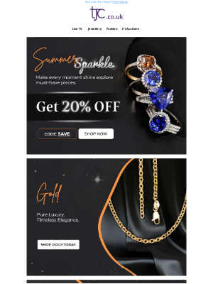 The Jewellery Channel (United Kingdom) - ☀️ Psst... Your Summer Sparkle Just Got 20% Shinier!