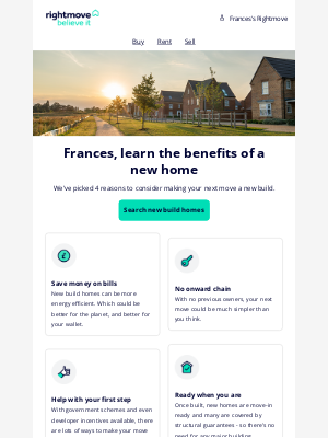 Rightmove (United Kingdom) - 4 reasons to buy a new build