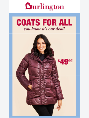 Burlington - COAT DEALS FOR EVERYONE! 🧥