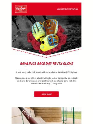 Rawlings Sporting Goods - Exclusive Race Day REV1X Now Available