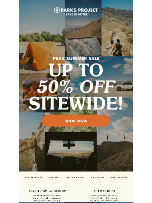 Parks Project - Heat Advisory: Up to 50% Off Summer Gear 🥵