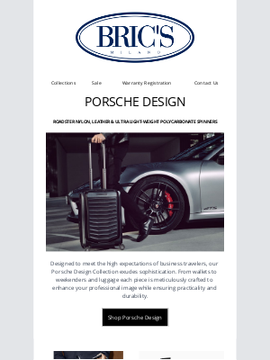 BRIC'S MILANO - Upgrade your luggage with Porsche Design