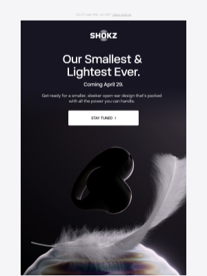Shokz - Shokz’s Lightest, Smallest Open-Ear Design is Coming Soon!