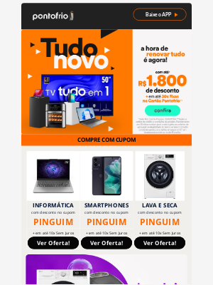 Pontofrio (Brazil) - Sua chance de renovar tudo tá aqui! 🧡