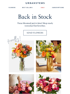 UrbanStems - We restocked (you’re welcome!)