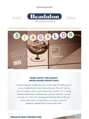 Beadalon - Get Wired for 2025's Mocha Color Trend