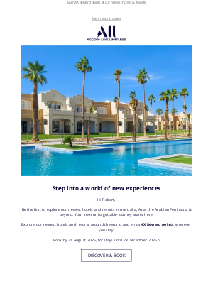 Accor Hotels - 🌟 New Hotels, New Stories; 4X Your Rewards!