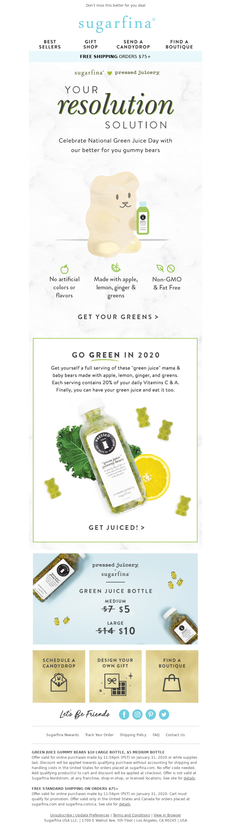 Sugarfina - It's National Green Juice Day 🍏