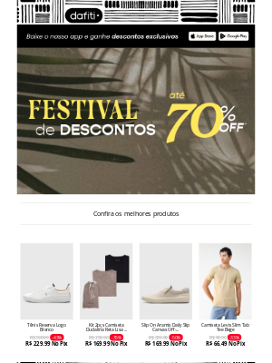 Dafiti (Brazil) - Festival de Descontos até 70% OFF 🥳