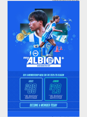 Brighton & Hove Albion FC (United Kingdom) - James, secure priority access to Leeds & Brentford tickets 🔥