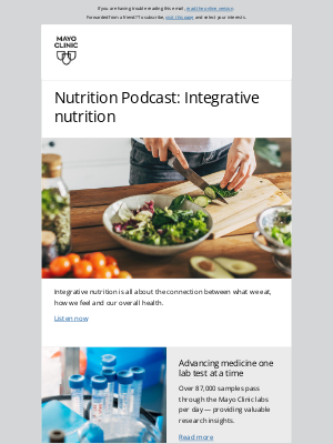 Mayo Clinic - Nutrition Podcast: Integrative nutrition