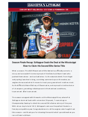 Dakota Lithium - The 2025 Bassmaster Season Is Complete—Now It’s Your Turn to Upgrade