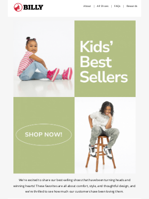BILLY Footwear - Our Most Popular Kid's Styles! ➡