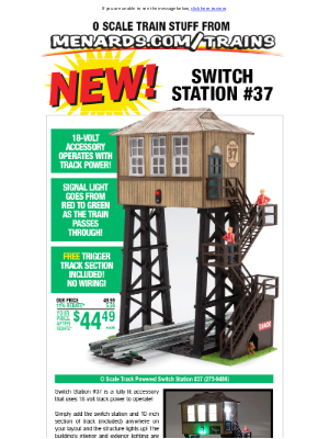Menards - New! O Gauge Switch Station and Track Accessories!