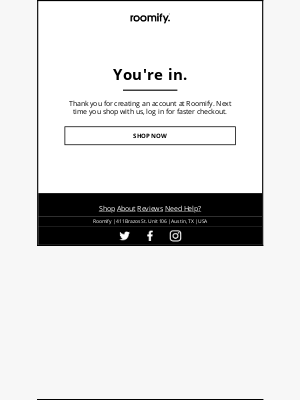 Roomify - Thanks for creating an account at Roomify.com.