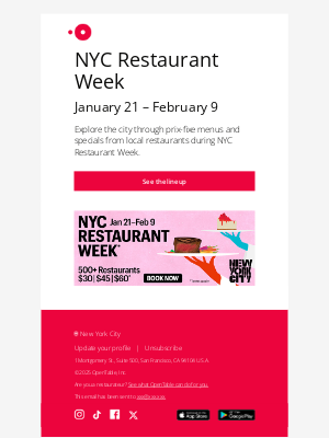 Ending soon: NYC Restaurant Week