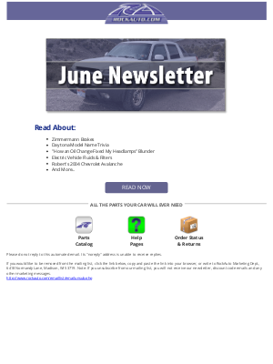 RockAuto - RockAuto June Newsletter