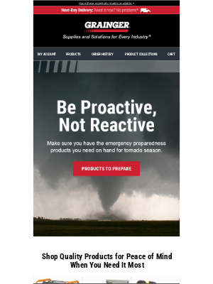 Grainger - Do You Have Everything You Need to Prepare for Tornadoes?