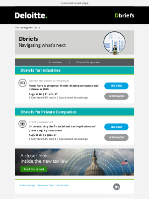 Deloitte - Webcasts for Industries and Private Companies