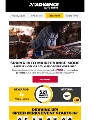 Advance Auto Parts - Top Off Your Tune-up Savings