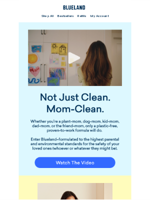 Blueland - Not just clean. Mom-clean.