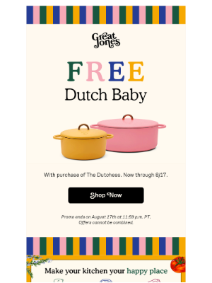 Great Jones - Buy One Dutch Oven, Get One Free