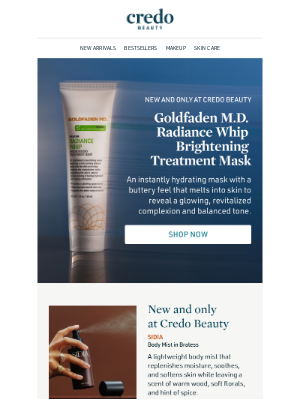 Credo Beauty - New: SIDIA, Goldfaden M.D., and more