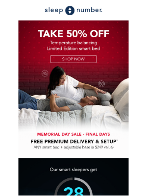 Sleep Number - Limited Time: Free Delivery & Setup