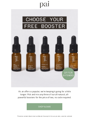 Pai Skincare - Free booster inside