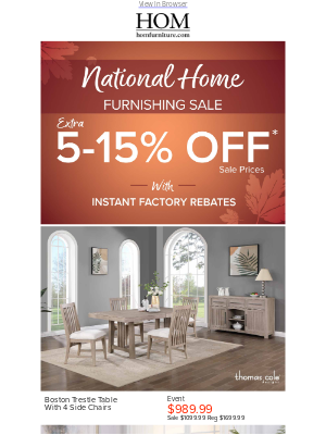 HOM Furniture - It's Dining Season!