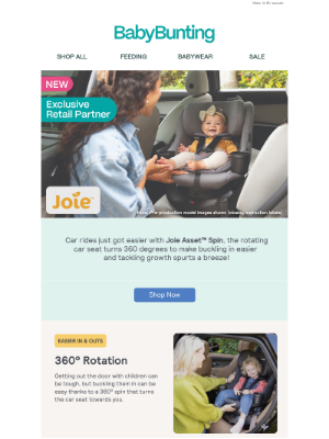 Baby Bunting (Australia) - The NEW 360° Car Seat from Joie