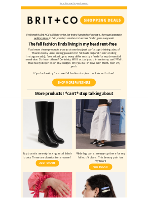 Brit + Co - Weekly Obsession: The ultimate fall fashion wishlist