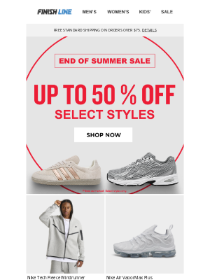 Finish Line - Up to 50% off is LIVE 🚨
