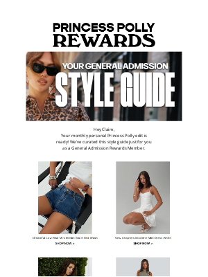 Princess Polly - Claire, your monthly edit is ready ★