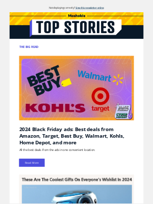 Mashable - 2024 Black Friday ads: Best deals from Amazon, Target, Best Buy, Walmart, Kohls, Home Depot, and more