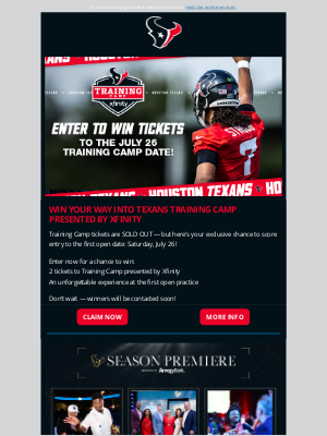Houston Texans - Hottest Deals: $0 Tickets!